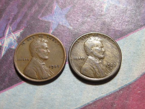 1923-P 1923-S LINCOLN WHEAT CENTS - (LOT OF 2 COINS) LOT J342