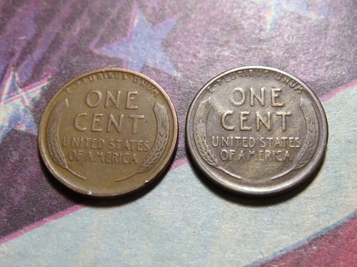 1923-P 1923-S LINCOLN WHEAT CENTS - (LOT OF 2 COINS) LOT J342