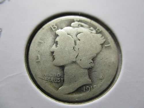 1918-D  Mercury Dime.  Item: 10 M18D-13.