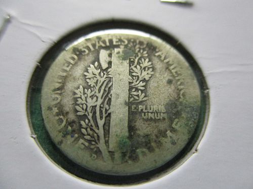 1924-D  Mercury Dime.  Item: 10 M24D-14.