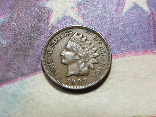 1907 INDIAN HEAD CENT ~ (FULL LIBERTY)  COMB SHIP ~ LOT A241*