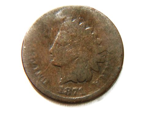 1871 Indian Head Cent-Bold N  Coin