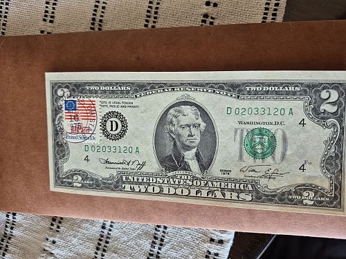 1976 Series Two Dollar Bill