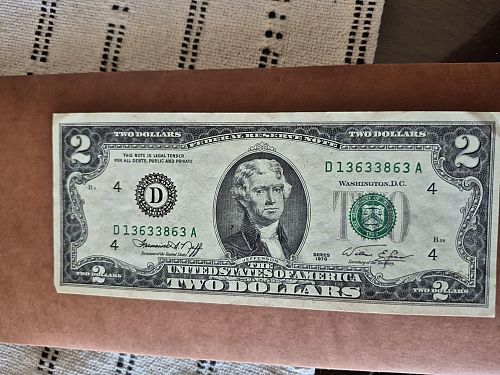 1976 Series Two Dollar Bill