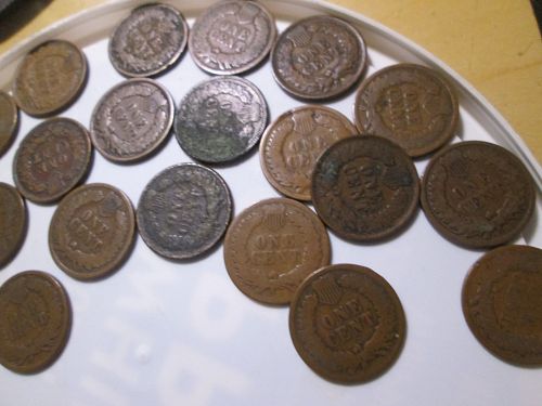1868 Indian Head  Cent + Lot of Indian Heads Cents