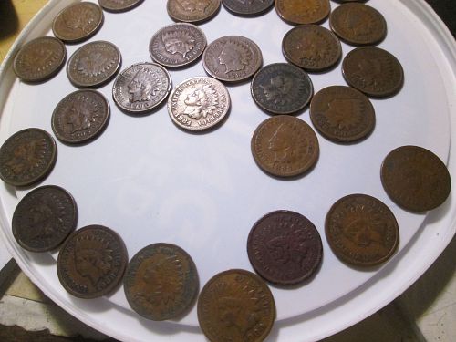 1868 Indian Head  Cent + Lot of Indian Heads Cents