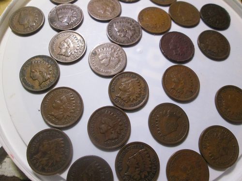 1868 Indian Head  Cent + Lot of Indian Heads Cents