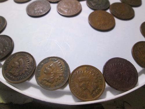 1868 Indian Head  Cent + Lot of Indian Heads Cents