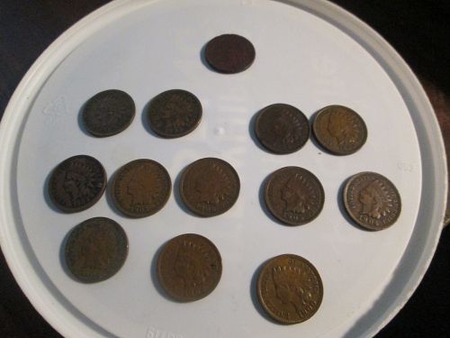 1868 Indian Head  Cent + Lot of Indian Heads Cents
