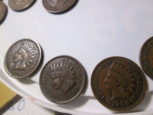 1868 Indian Head  Cent + Lot of Indian Heads Cents