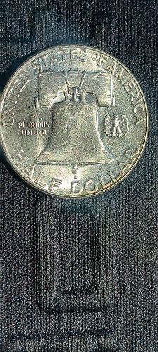 1955 silver " BUGS BUNNY " FRANKLIN HALF DOLLAR. BU!!