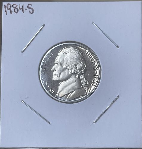 1984-S Jefferson DCAM Proof Nickel &bull; Directly Pulled from US Mint Proof Set