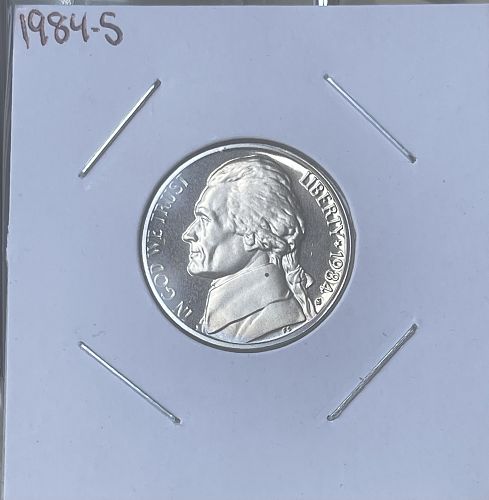1984-S Jefferson DCAM Proof Nickel &bull; Directly Pulled from US Mint Proof Set