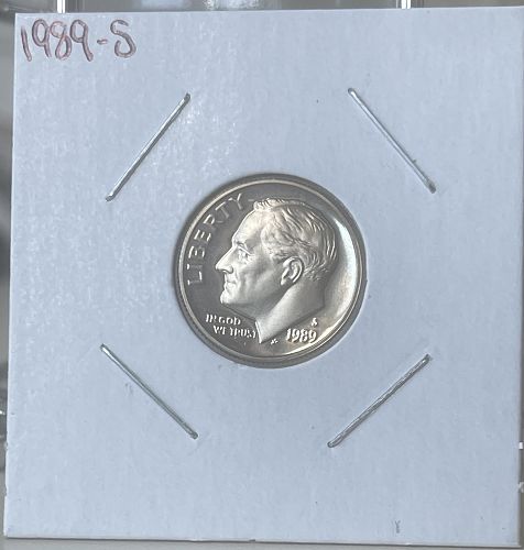 1989-S Roosevelt DCAM Proof Dime &bull; Directly Pulled from US Mint Proof Set