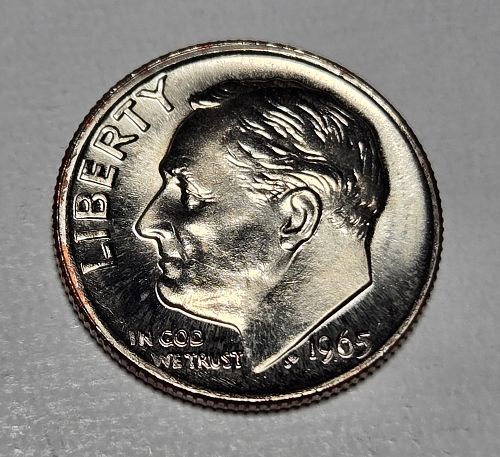 1965 SMS Roosevelt Dime MS-65 (GEM) Near Full Bands