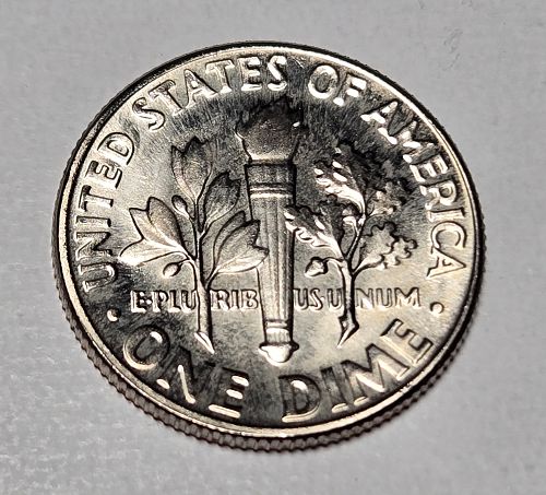 1965 SMS Roosevelt Dime MS-65 (GEM) Near Full Bands