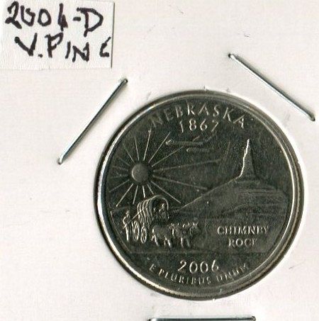 2006 - D  NEBRASKA State Quarter -- VERY FINE -- Mounted