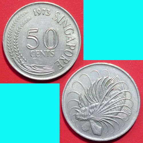 Singapore 50 Cents 1973 km 5