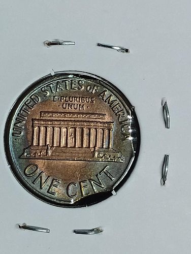 1969-S LINCOLN MEMORIAL CENT MS-64, BROWN BEAUTIFALLY TONED TRIPLE CLIP!! ERROR