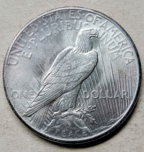 1925 Peace Silver Dollar &bull; .900 Silver &bull; Plus Luster &bull; AU+