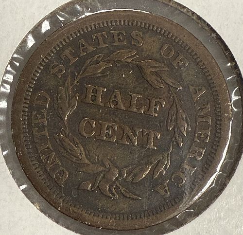 1857 Half Cent VF+ (10940)