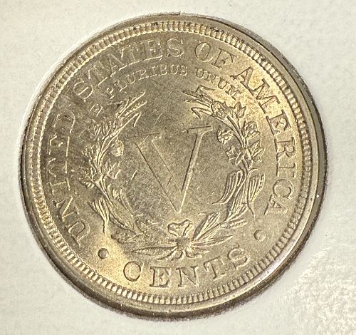 1901 Liberty "V" Nickel, MS60+, (10980)