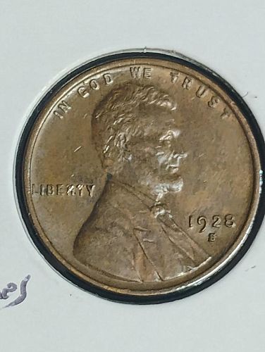 1928-S LINCOLN WHEAT CENT , MS-63, BROWN, DETAILS: SLIGHT SCRATCHES BOTTOM ON REVERSE