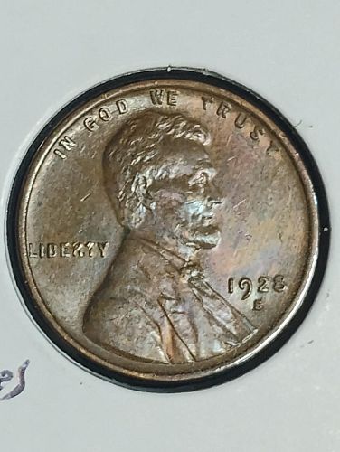 1928-S LINCOLN WHEAT CENT , MS-63, BROWN, DETAILS: SLIGHT SCRATCHES BOTTOM ON REVERSE
