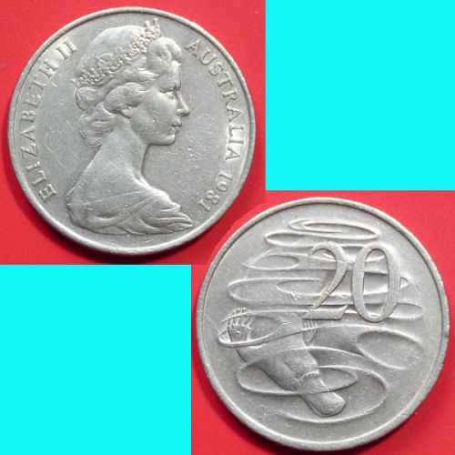 Australia 20 Cents 1981 QEII KM# 82