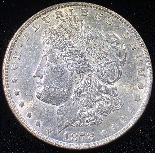1878 7 TF Rev of 78 Morgan Dollar, my grade is AU-AU+ but judge for yourself.