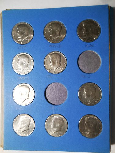 Starting 1964 John F. Kennedy Album with (7) Different Silver Coins & (22) Clad Coins