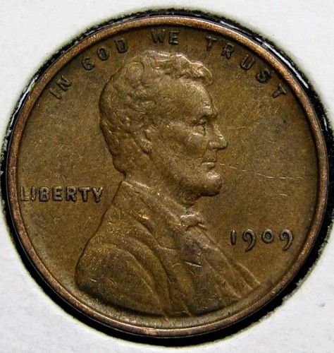 ☆ 1909 Lincoln Wheat Cent Penny &bull; Better Date &bull; BN &bull; XF+