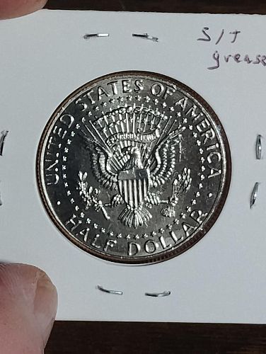 2020-D KENNEDY HALF DOLLAR MS-65 STRUCK THROUGH GREASE OBVERSE & REVERSE LOT 3