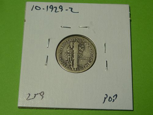 1929 Mercury Dime  #10-1929-2