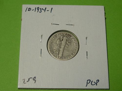 1934 Mercury Dime  #10-1934-1