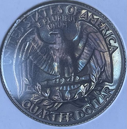 1970-S Colorfully Toned Washington Proof Quarter