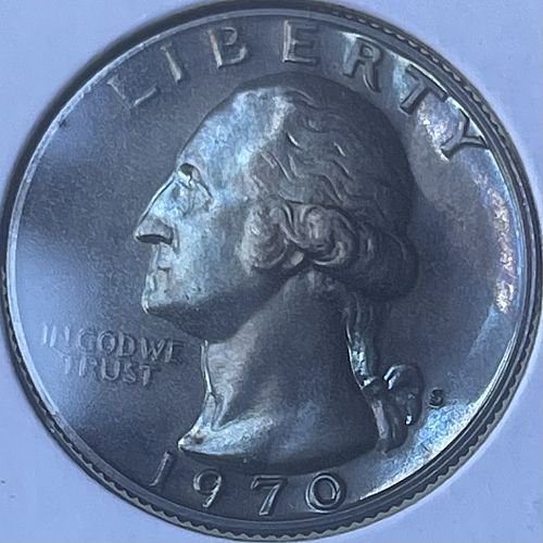 1970-S Colorfully Toned Washington Proof Quarter