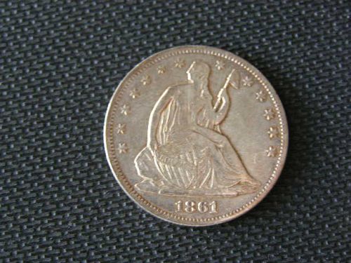 1861 P Seated Liberty Half Dollar