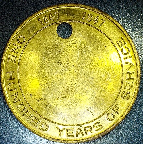 1947 Citizens National Bank of Ripley, Ohio 100 Years of Service Token/Medal