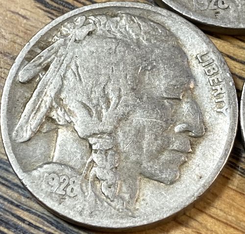 1928P/D/S buffalo nickel in FINE-VERY FINE condition lot 28D