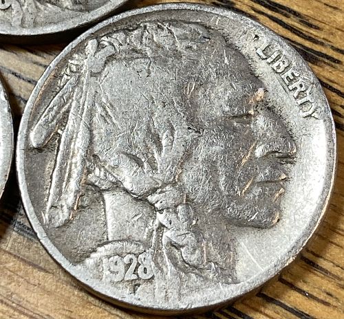 1928P/D/S buffalo nickel in FINE-VERY FINE condition lot 28D