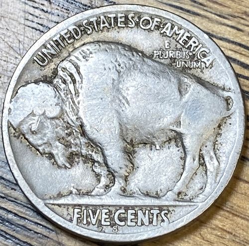 1923S Buffalo nickel in FINE condition