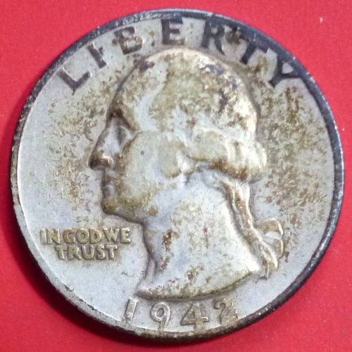 USA United States of America Washington Quarter 25 Cents 1942 P KM# 164 Silver