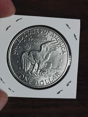 1971-D IKE  DOLLAR MS-66 S/T  GREASE FOREHEAD ON OBV., MAD & COLLAR CLASH OBV. & REV.