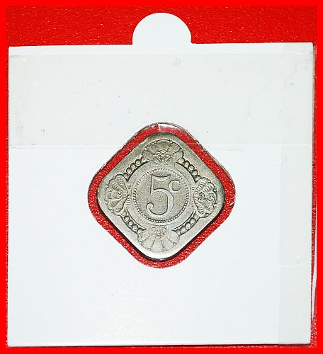 Ⰶ ORANGE AND SHELLS (1913-1943): NETHERLANDS ★ 5 CENTS 1923! WILHELMINA (1890-1948)!