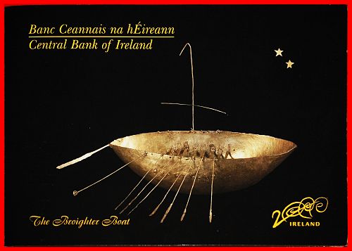 ⰆMILLENNIUM GOLD SHIP:IRELAND★1-2-5-10-20-50 PENCE 1 POUND 2000 BU SET JUST PUBLISHED