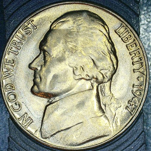 1947 D Jefferson Nickel Steps BU or Better