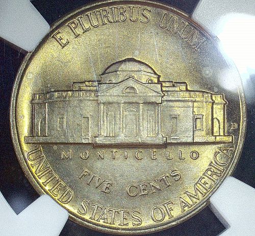 1938 D Jefferson Nickel NGC MS65