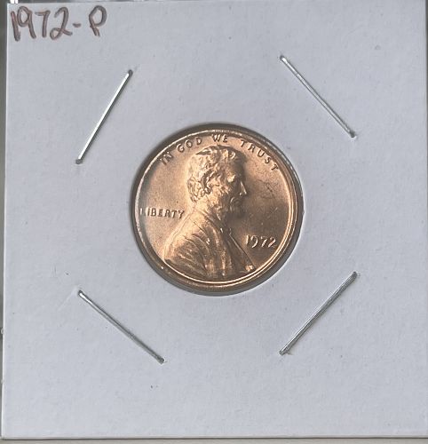 1972-P Lincoln Memorial Cent &bull; Choice/Gem Brilliant Uncirculated Condition