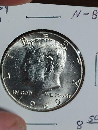 1969-D KENNEDY HALF DOLLAR MS-63   40 % SILVER